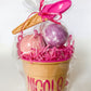 Personalized Ice Cream Bowl Party Favor Set with Bath Bombs