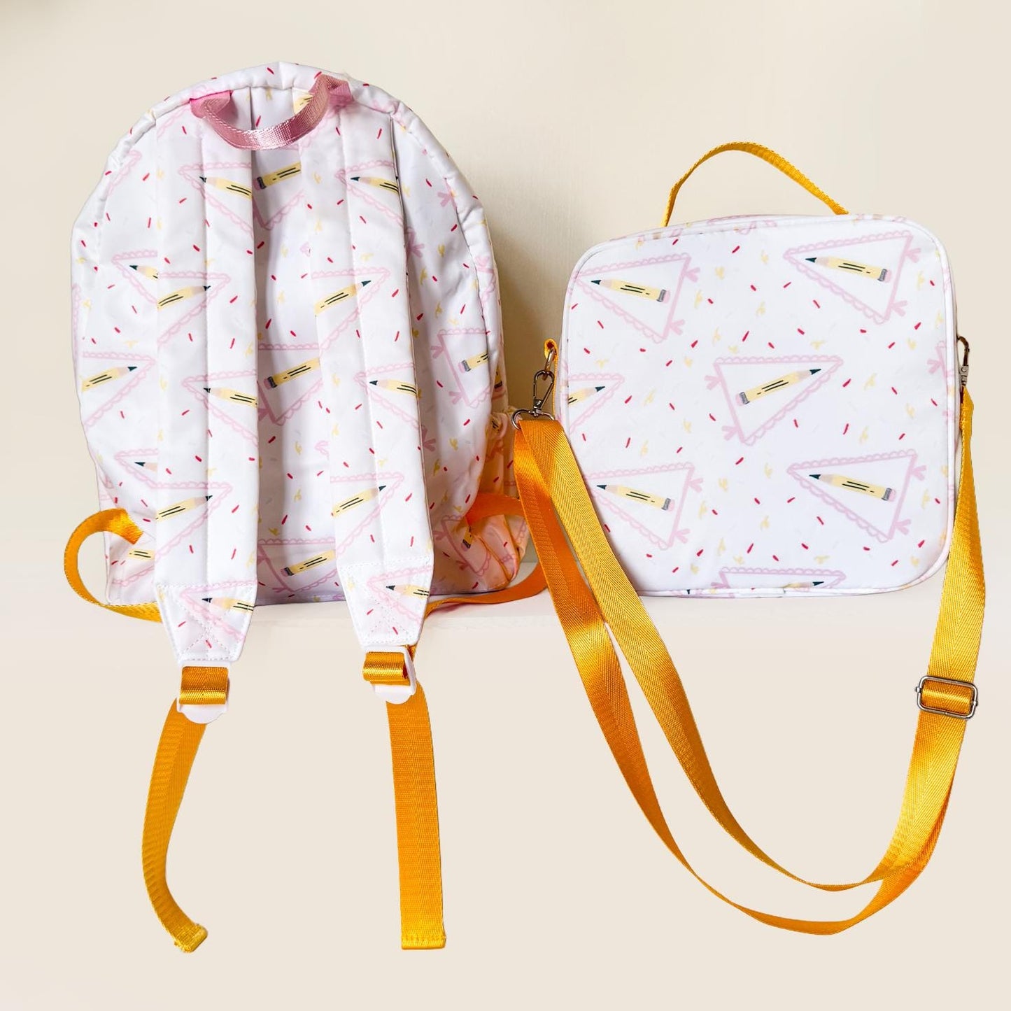 Personalized Kids Backpack & Lunchbox Set, Custom Name School Bag, Pendant Flag Print Backpack, Back to School Set