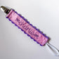 Personalized Pacifier Clip | Embroidered Name | Unique Color Ribbon with Ric Rac Edge | Handmade Baby Gift