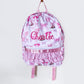 Personalized Pink Bow Backpack, Girls Backpack, Cowgirl Backpack, Toddler Backpack, Preschool Backpack, Pink Gingham Ruffle Backpack __etsy:8149611581