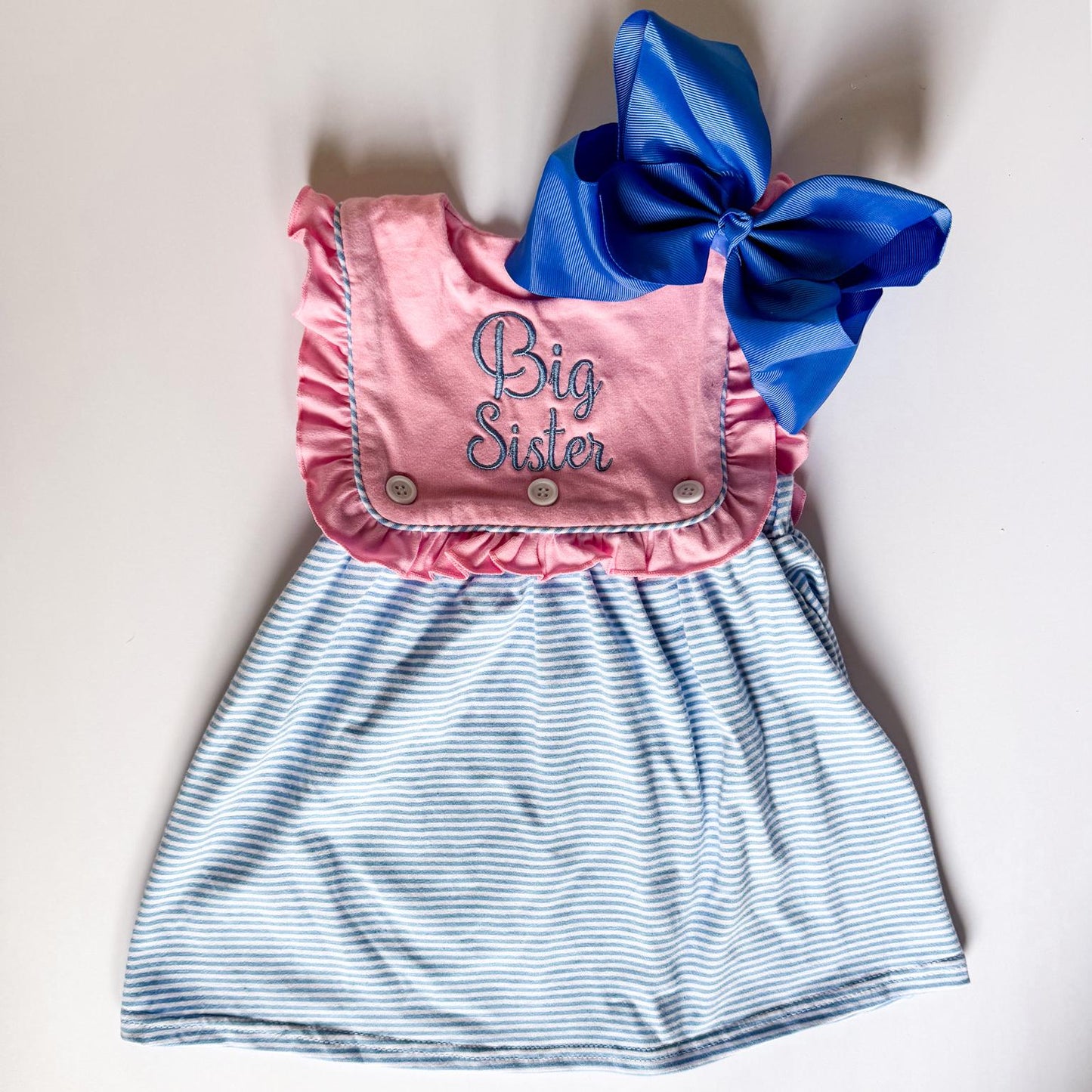 Big Brother Sister Matching Outfit Set, Embroidered Announcement Clothes