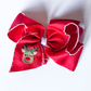 Reindeer Embroidered Hairbow - Savannah Creations
