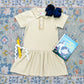 Girl's Ruffle Polo Dress- Khaki