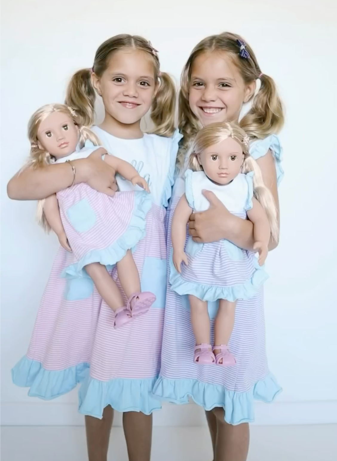 Matching girls and 18-inch doll dresses