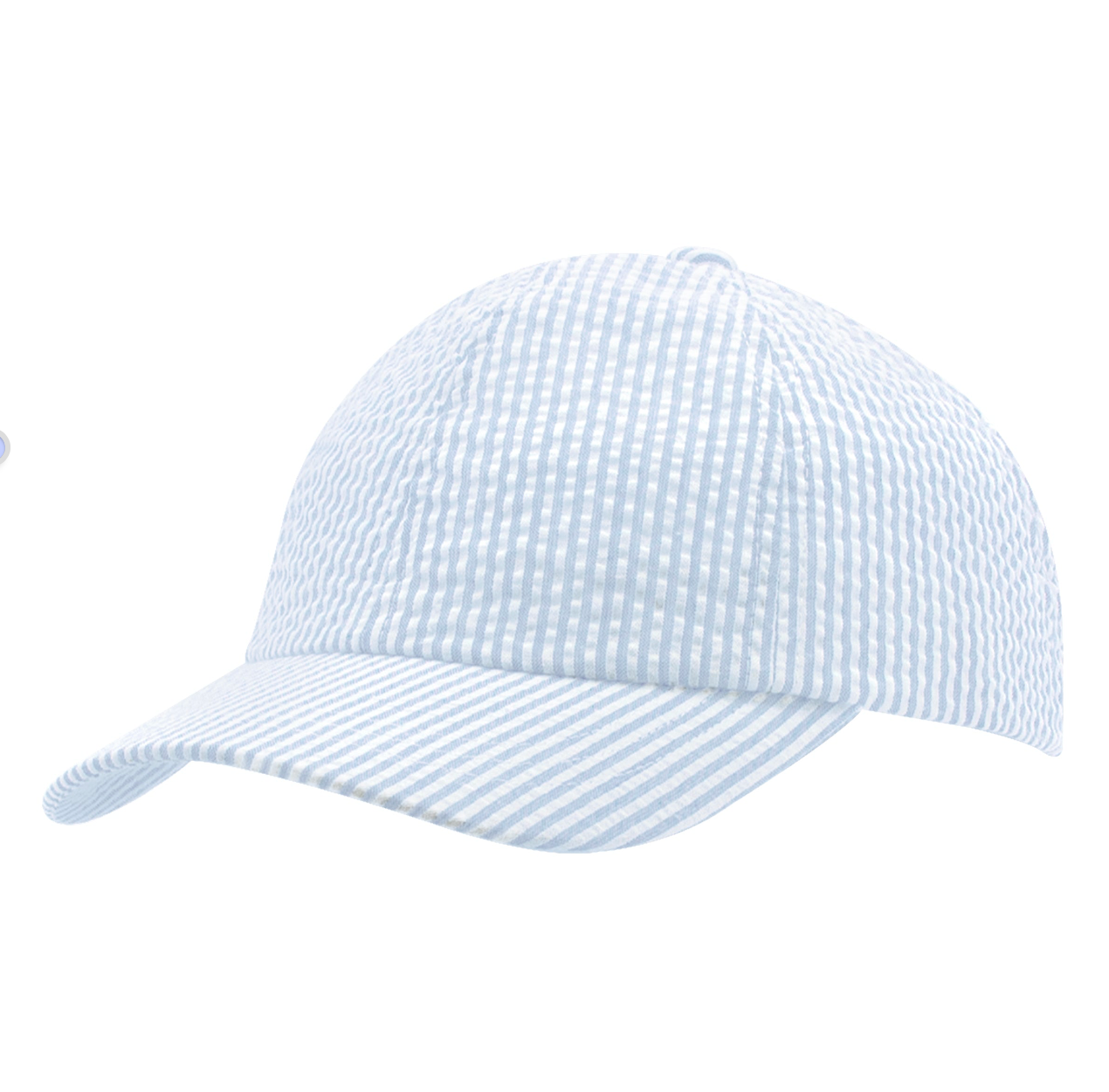 Seersucker Ball Cap - Blue - Savannah Creations