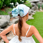 Seersucker Ball Cap with Bow Clip - Savannah Creations
