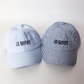 Sibling Matching Embroidered Hats - Big Sis, Little Sis, Big Bro, Little Bro - Savannah Creations