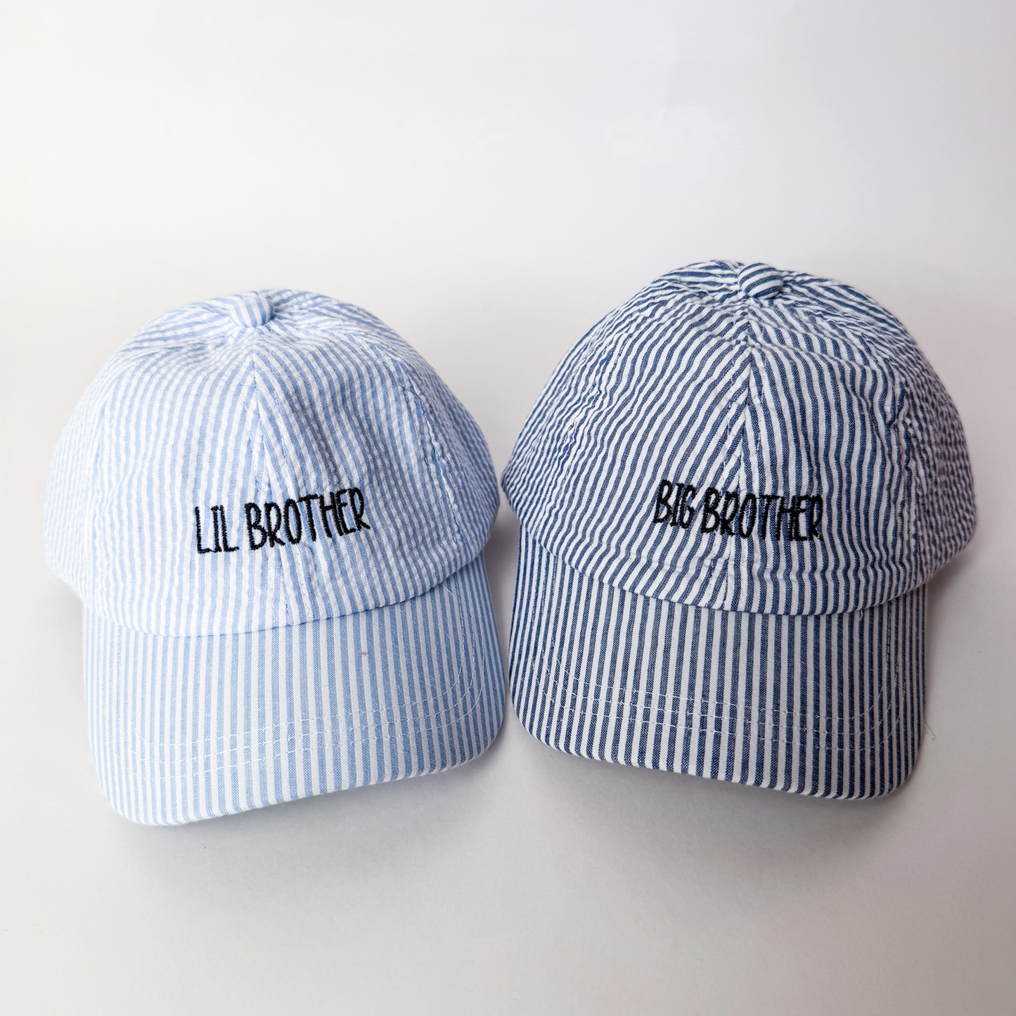 Sibling Matching Embroidered Hats - Big Sis, Little Sis, Big Bro, Little Bro - Savannah Creations