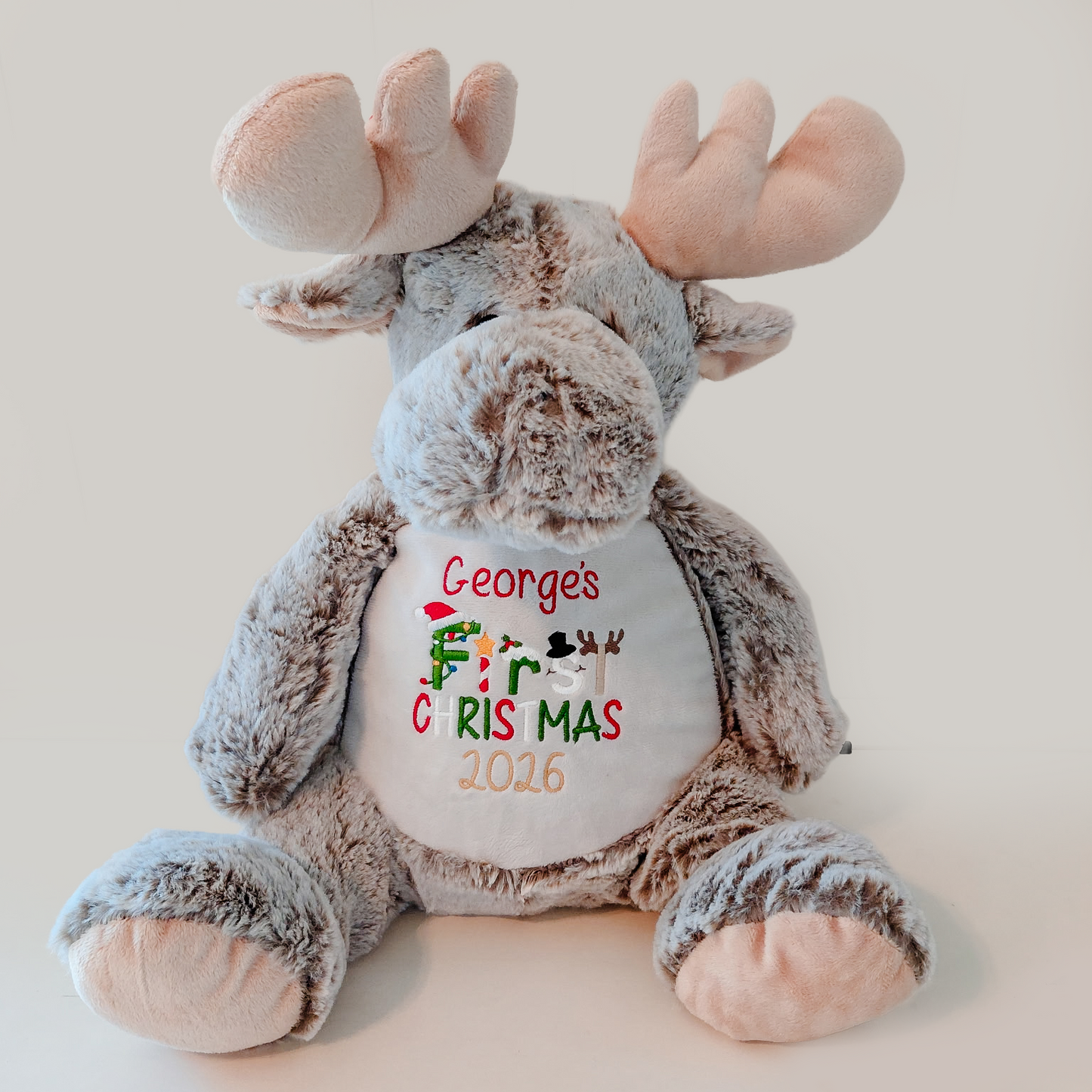 Soft Personalized Embroidered Christmas Plush - Savannah Creations