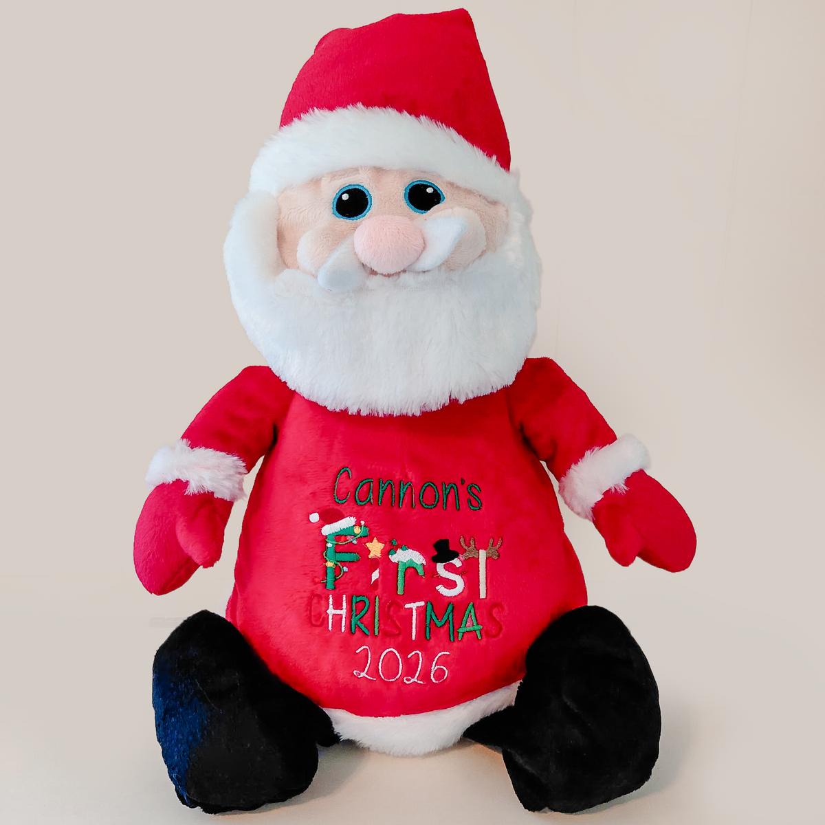 Soft Personalized Embroidered Christmas Plush - Savannah Creations