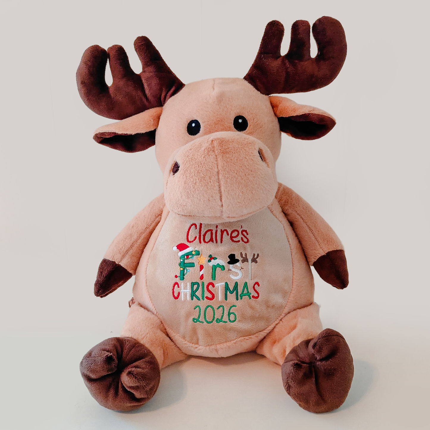 Soft Personalized Embroidered Christmas Plush - Savannah Creations