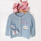 Embroidered Sunshine Rainbow Cardigan: Baby Girl, Toddler Photoshoot