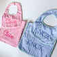 Sweet Little Checks | Boys’ Personalized Pima Cotton Bib & Burp Cloth - Savannah Creations