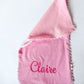 Sweet Little Checks | Girls’ Personalized Pima Cotton Bib & Burp Cloth - Savannah Creations
