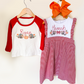 Personalized Thanksgiving sibling set - girl dress and boy shirt