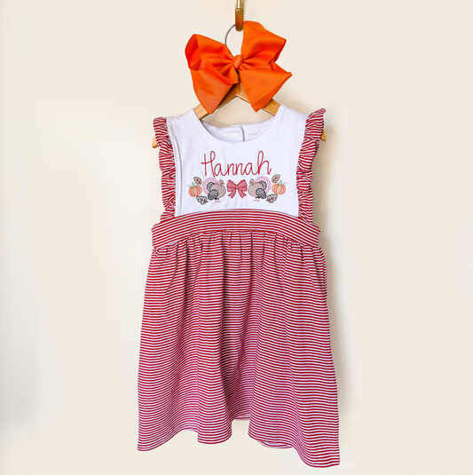 Thanksgiving Girl Dress - Savannah Creations