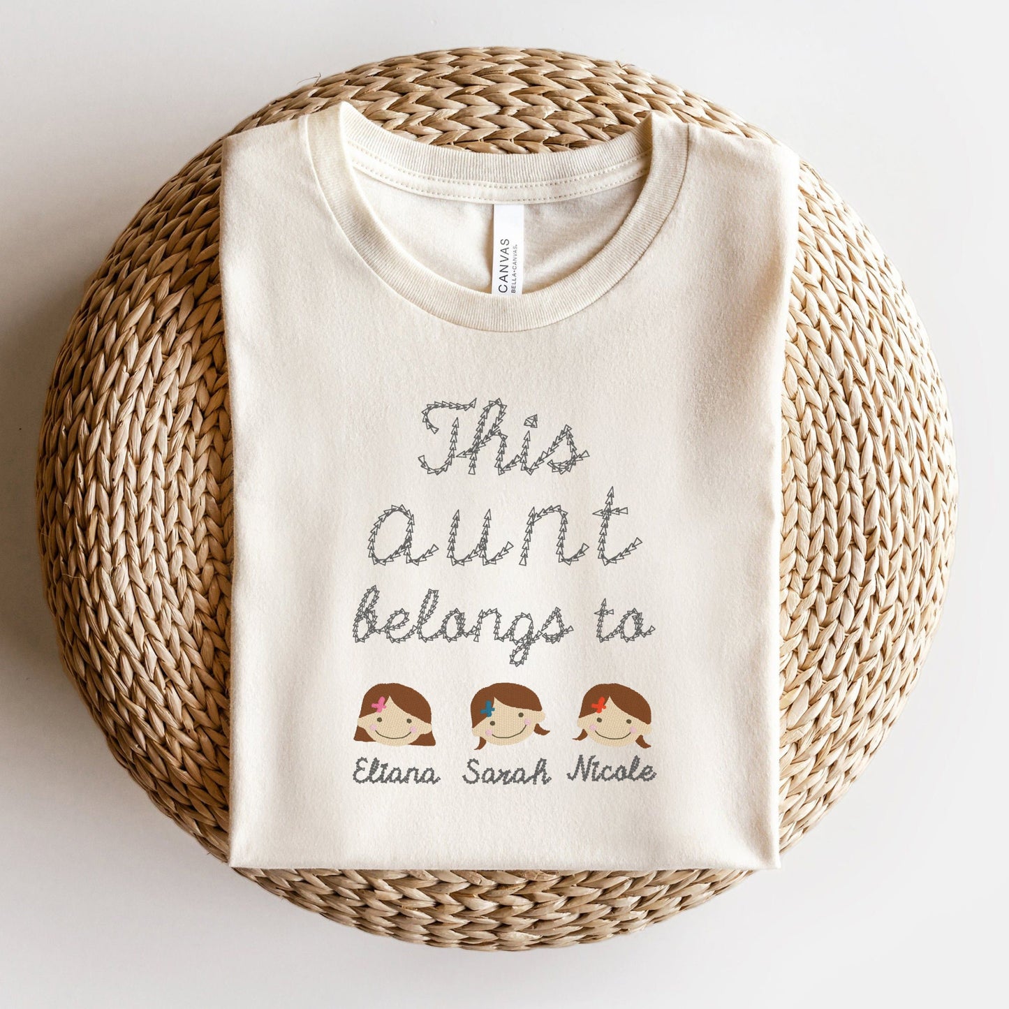 This Aunt Belongs To- Customizable Embroidered Shirt- Aunt, Grandma, or Mom, You Design it!