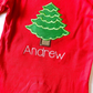 Toddler Baby Boy Christmas Tree Romper | Red Christmas Bodysuit - Savannah Creations