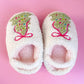 Toddler Pink Bow Christmas Tree slippers - Savannah Creations