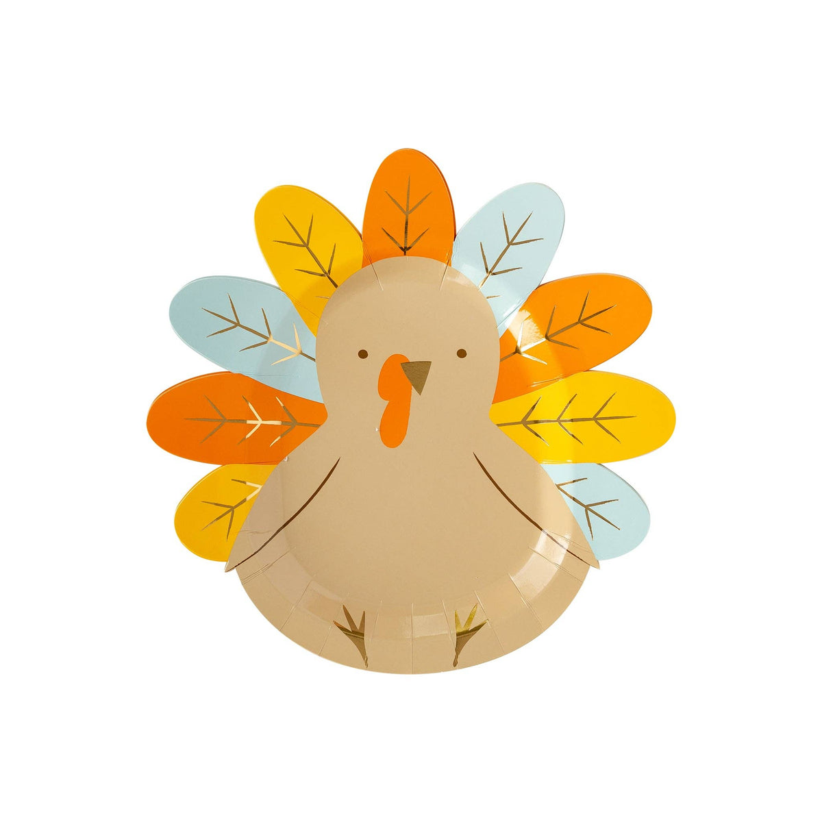 Turkey-Shaped Harvest Paper Plates - Savannah Creations