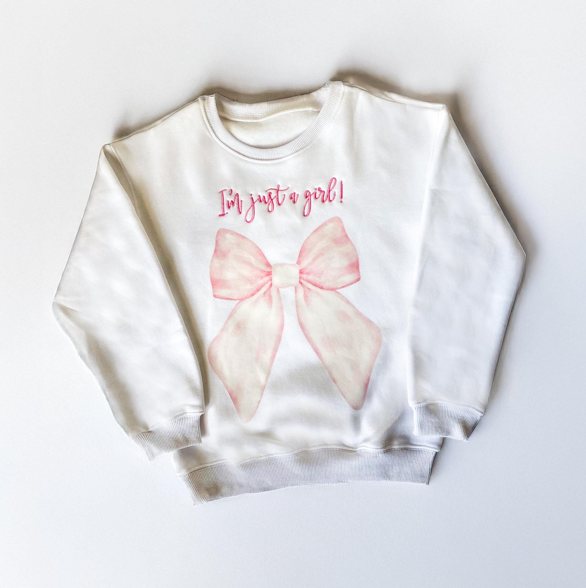 Tween Coquette Bow Sweatshirt: Fleece Lined Oversized Style