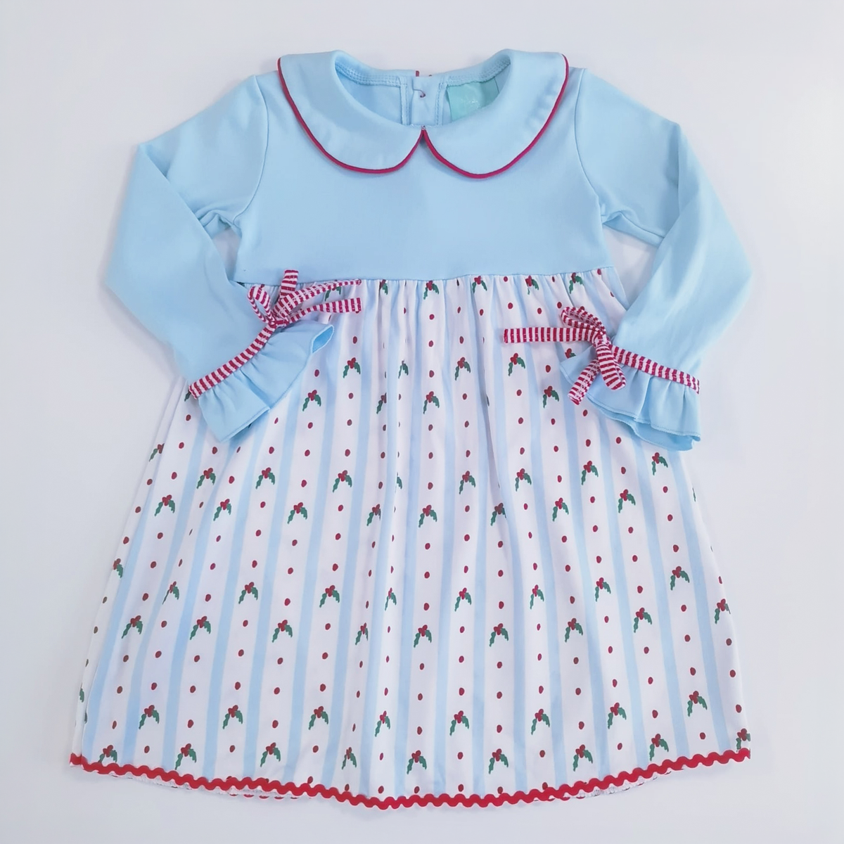 Holly-Days Dress front view on hanger