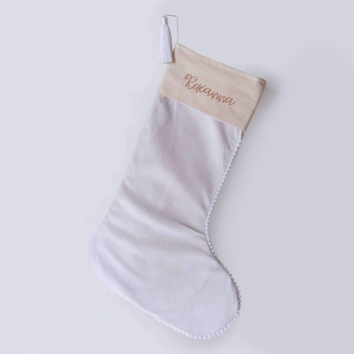 Velvet Pom Pom Tassel Christmas Stockings - Savannah Creations