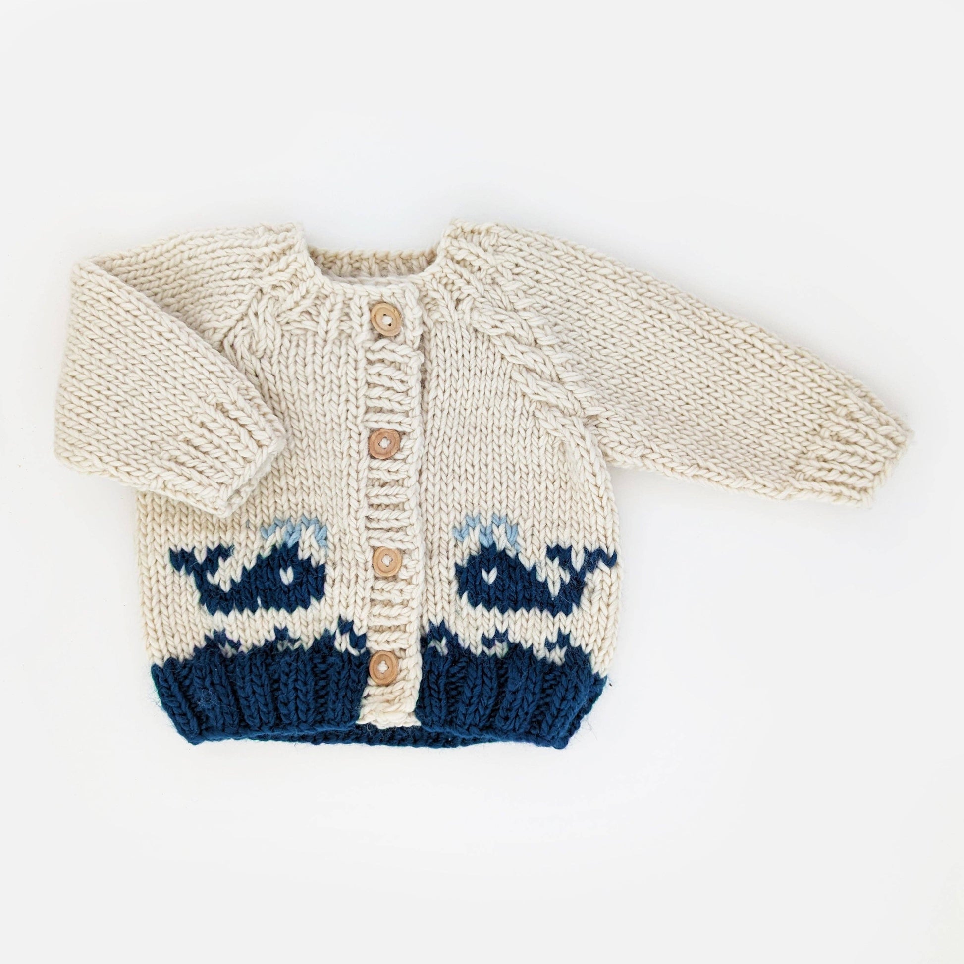 Whale Cardigan Sweater for Baby & Toddler - Savannah Creations