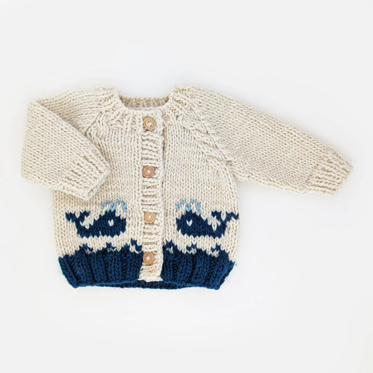 Whale Cardigan Sweater for Baby & Toddler - Savannah Creations