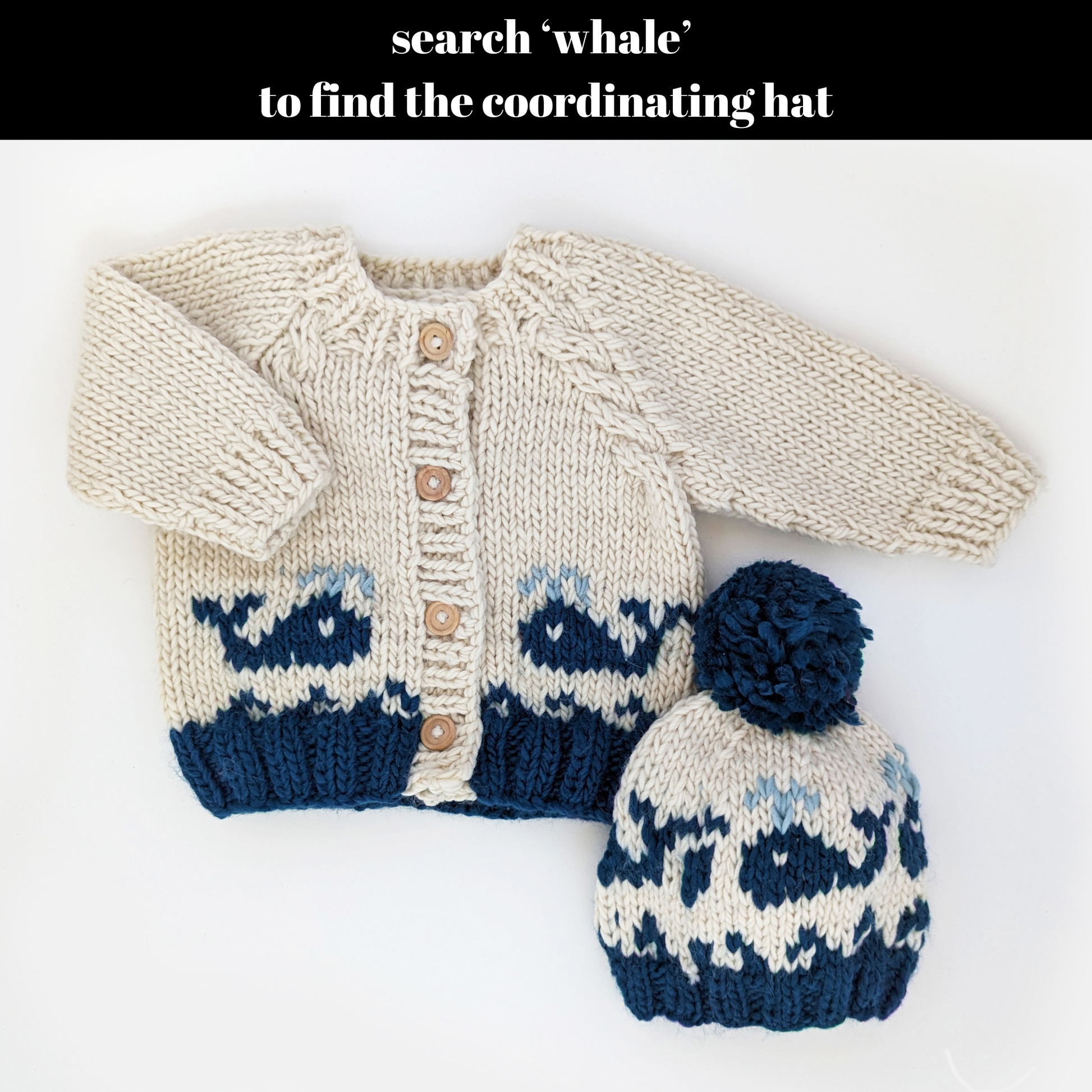 Whale Cardigan Sweater for Baby & Toddler - Savannah Creations