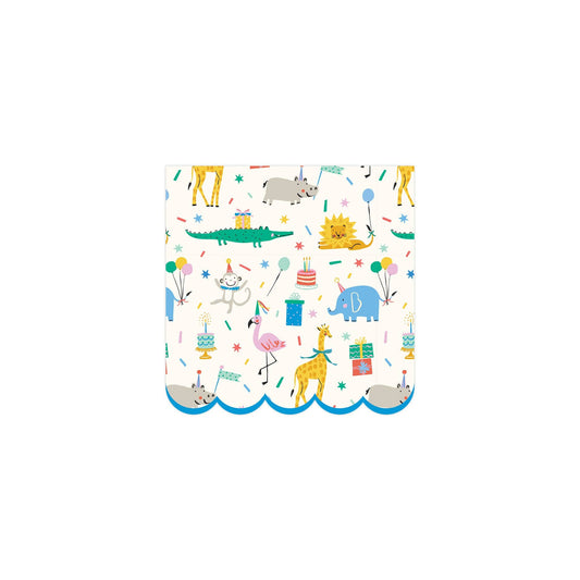 Whimsical Animal Party Cocktail Napkins - Set of 24 - Savannah Creations