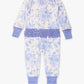 Baby Girls Bamboo Viscose Periwinkle Butterfly Garden Convertible Ruffle One Piece Footie Pajama