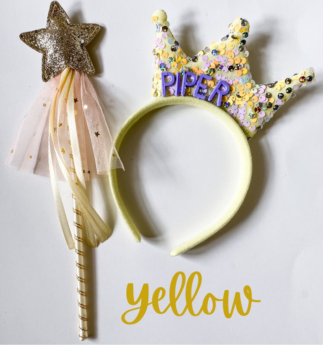 Tiara Headband and Fairy Wand Set