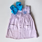 Girl's Button Front Monogrammed Dress with Pockets, Ruffle Detail, Summer Dress, Vacation Outfit, Custom Cotton Dress, Birthday Outfit