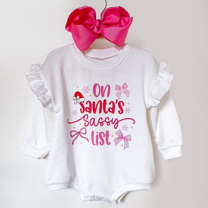 Santas Sassy List Matching Christmas Outfit, Sibling Set