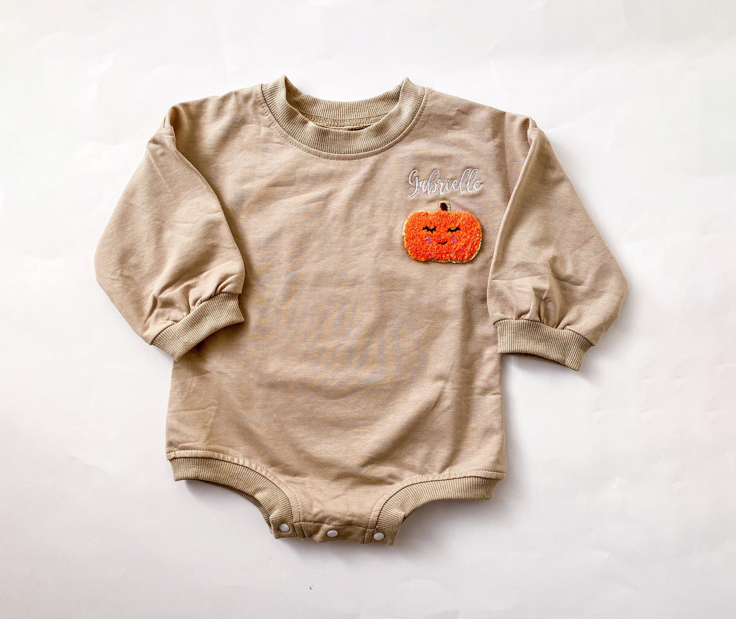 Autumn Pumpkin Monogrammed Onesie – Personalized Baby Apparel - Savannah Creations