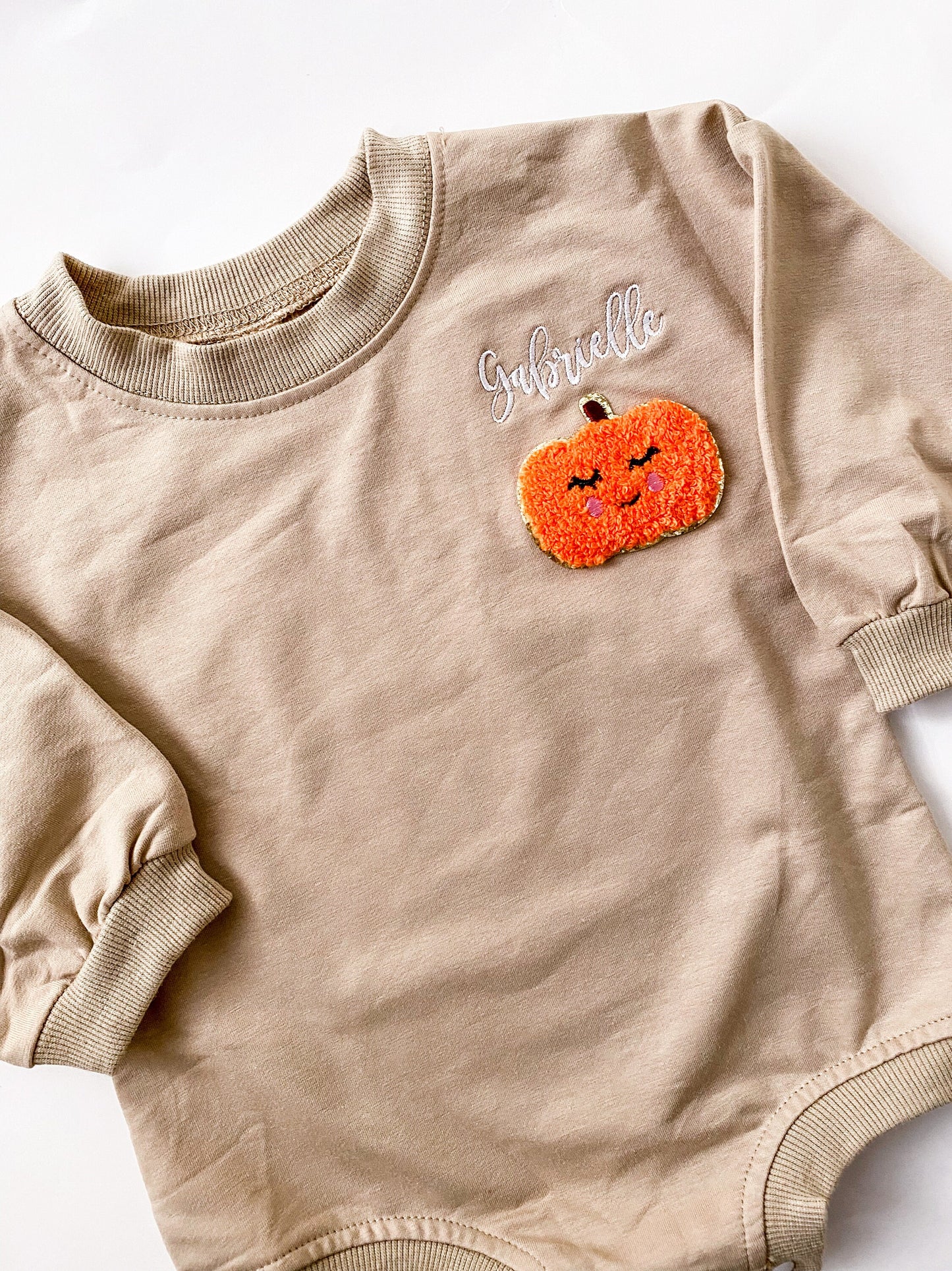 Autumn Pumpkin Monogrammed Onesie – Personalized Baby Apparel - Savannah Creations