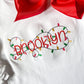 Toddler Baby Girl Monogrammed Christmas Bodysuit, Ruffle Cuff, Cute Christmas Lights Design, Customized Outfit, Babys First Christmas - Savannah Creations
