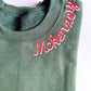 Christmas Embroidered Neckline Sweatshirt - Savannah Creations