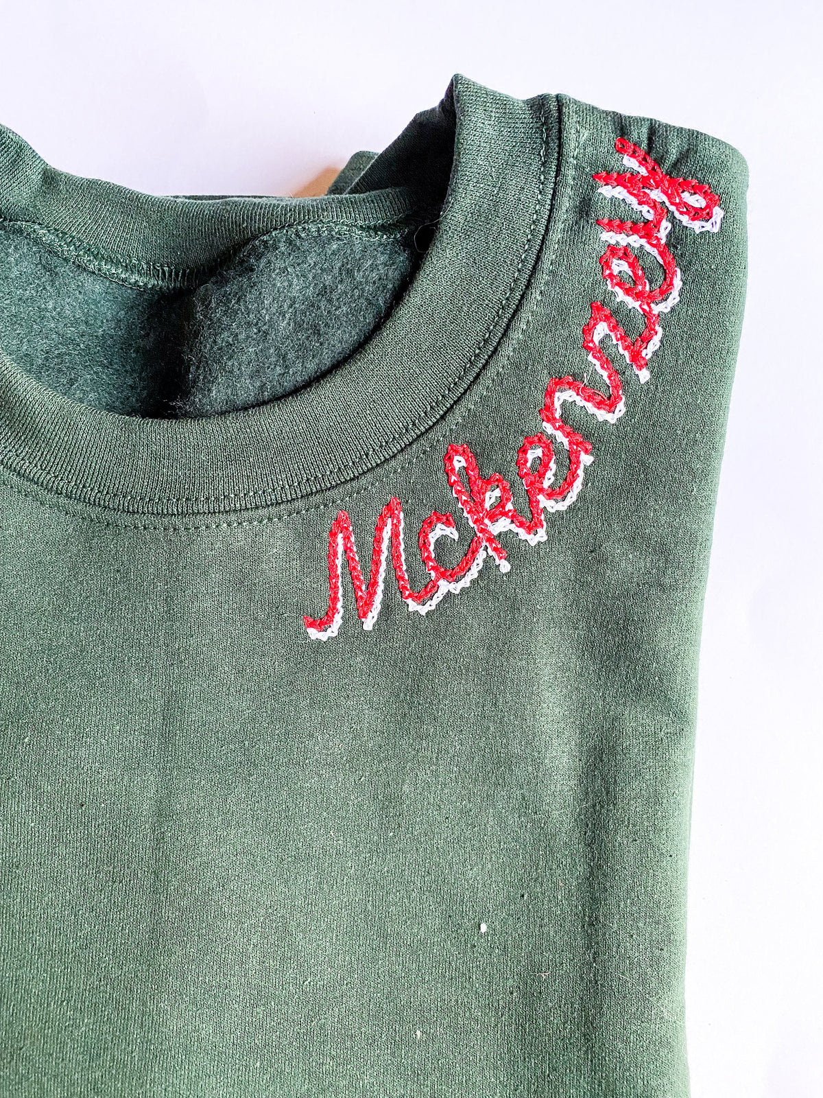 Christmas Embroidered Neckline Sweatshirt - Savannah Creations