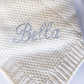 Cozy Monogram Knit Baby Blanket - Soft, Custom, & Durable - Savannah Creations