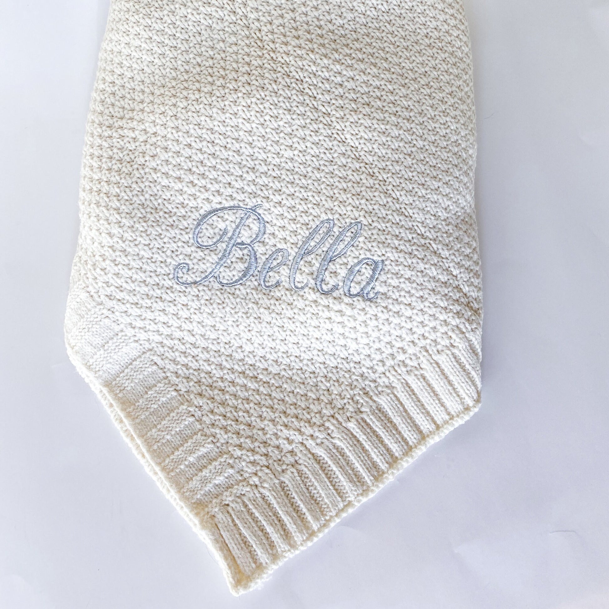 Cozy Monogram Knit Baby Blanket - Soft, Custom, & Durable - Savannah Creations