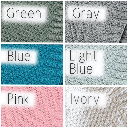 Cozy Monogram Knit Baby Blanket - Soft, Custom, & Durable - Savannah Creations