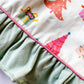 Girl's Festive Christmas Tree Cotton Ruffle Christmas Dress, Custom Design with Monogram - Savannah Creations