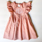 Girl's Monogrammed Linen Dress - Savannah Creations