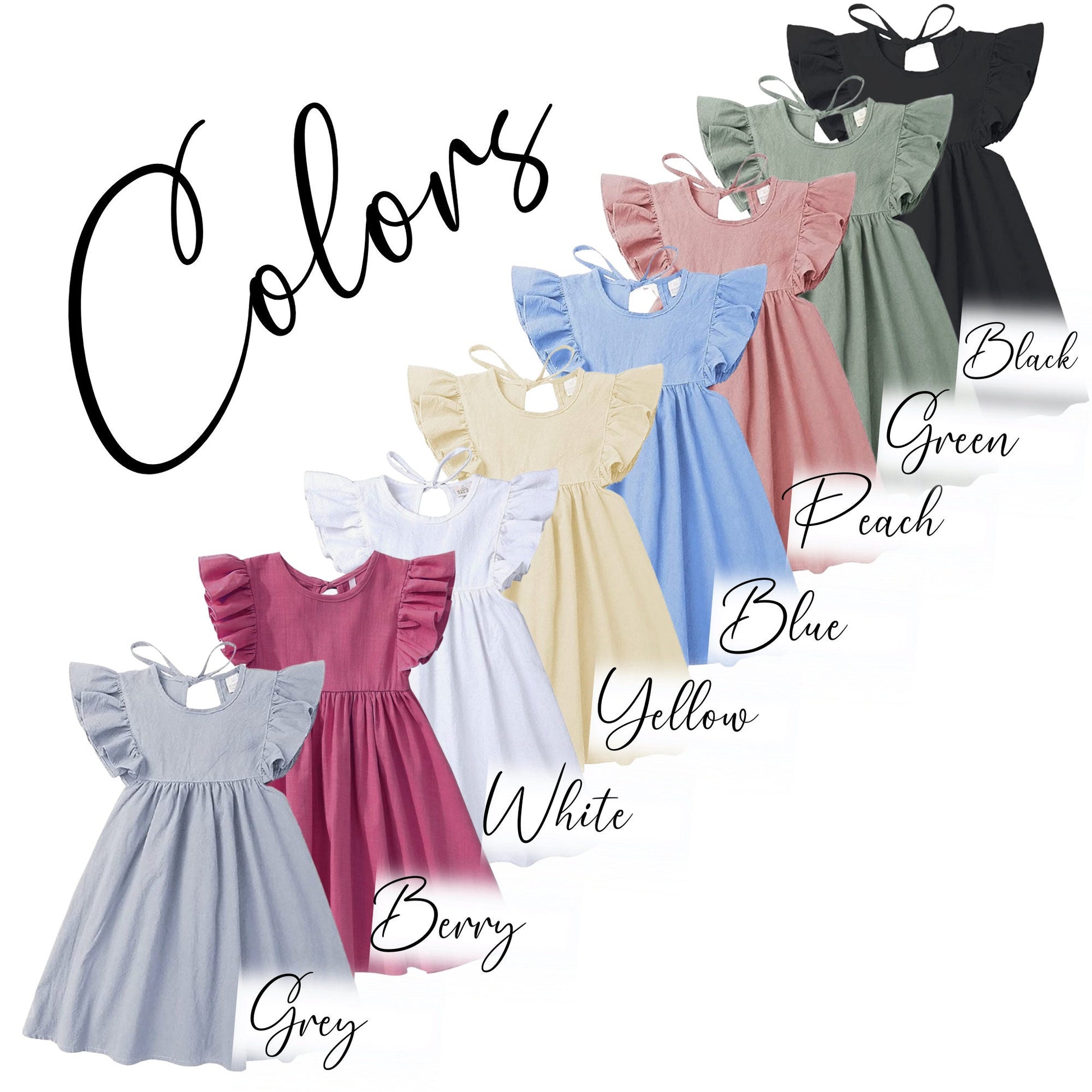 Girl's Monogrammed Linen Dress - Savannah Creations