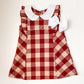 Girl's Monogrammed Plaid Peter Pan Collar Dress - Savannah Creations