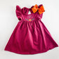 Monogrammed Pumpkin Vine Linen Dress for Girls - Fall Outfit - Savannah Creations