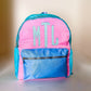 Monogrammed Color Patch Backpack - Personalized School Style - Savannah Creations