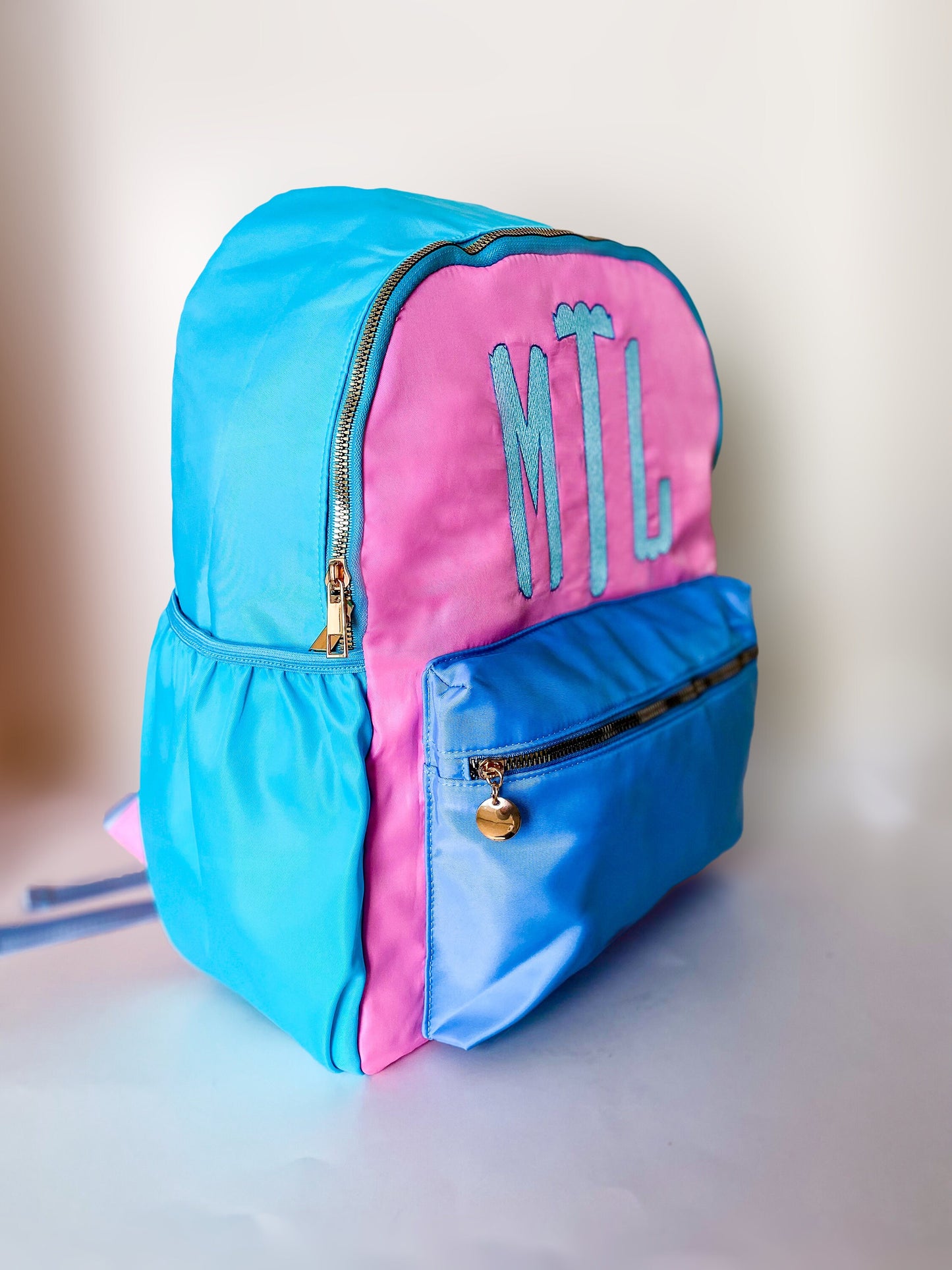 Monogrammed Color Patch Backpack - Personalized School Style - Savannah Creations